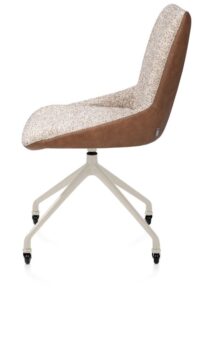 Mats, chaise - roulettes - creme - Pala cognac + Luton cuivre - Image 3