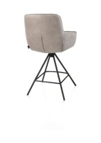 Mateo, barstoel - 4-pootjes - rough off black - Pala - Lichtgrijs - Afbeelding 3