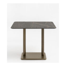 Brest table de bar marble onyx 120x75cm - Or