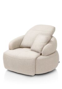 Hollywood, homecinema draaifauteuil XL - incl. accu - stof Cloudy - beige