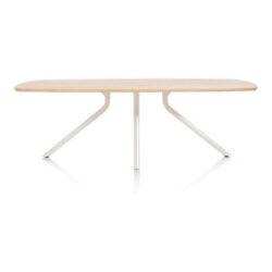 Arvada, tafel 220 x 110 cm. - ovaal - centrale poot Nebbia - Naturel Nebbia