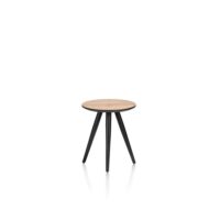 Maze, table basse ronde 40 cm - hauteur 46 cm - Railway brown