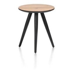 Maze, table basse ronde 40 cm - hauteur 46 cm - Railway brown