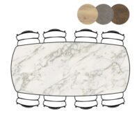 Masura, eetkamertafel ovaal - 240 x 110 cm - wit - Afbeelding 2