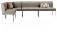 Reverso, banc 80 cm - confort ressorts - tissu Livigno - brun - Image 2