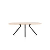 Arvada, tafel 160 x 100 cm. - ovaal - centrale poot kort - natural