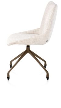 Mats, chaise - roulettes - steelbrown - Luton - Creme - Image 3