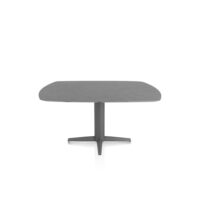 Saluti, eetkamertafel ovaal 150 X 105 cm. - centrale teenpoot - grafiet - Antraciet