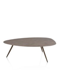 Salutina, salontafel 110 x 80 cm - 3 pootjes - steelbrown - Afbeelding 3