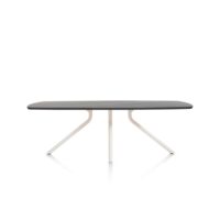 Arvada, table 220 x 110 cm. - ovale - pied central Nebbia - Onyx Nebbia