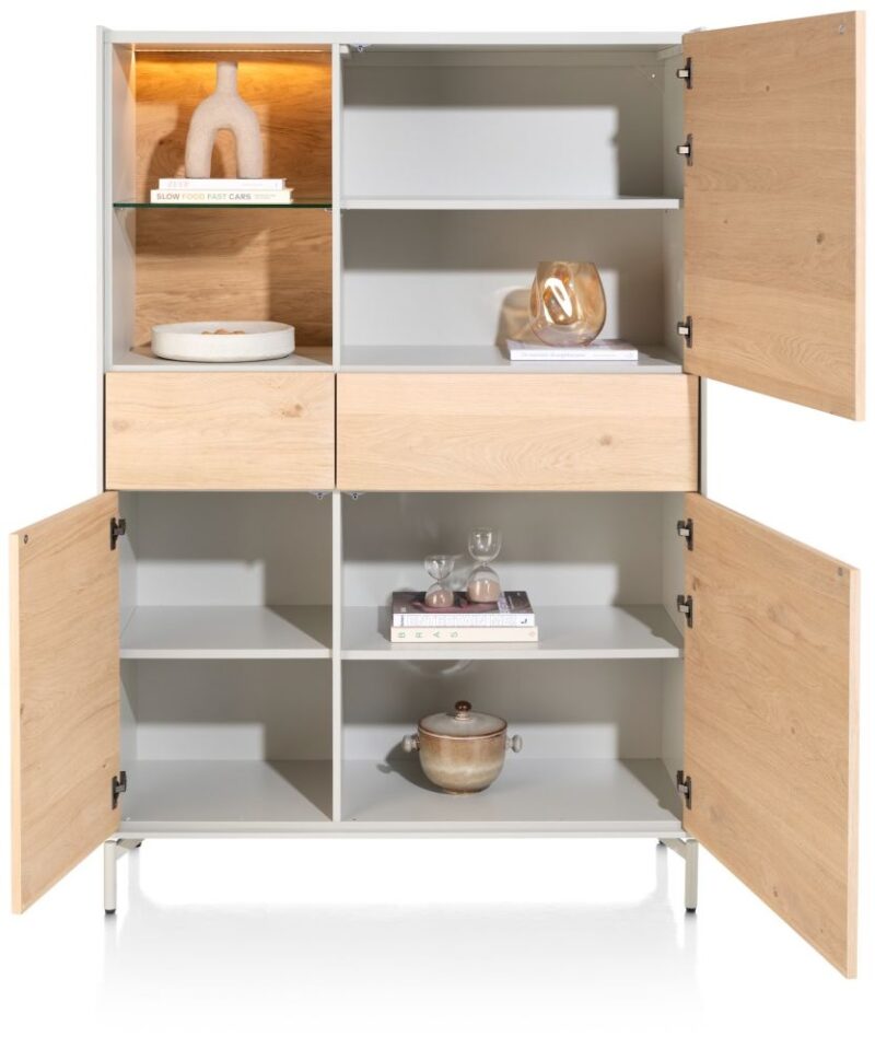 Niora, Bergkast 120 Cm - 3-Deuren + 2-Laden + 1-Niche - Afbeelding 2
