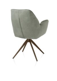 Bell, armstoel - steelbrown frame - draaibaar - pocket - stof Calabria - Olijf - Afbeelding 3