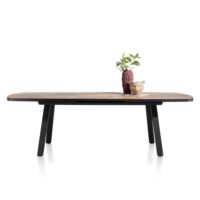 Avalox, table de bar &agrave; rallonge ovale 190 (+ 60) x 110 cm - couleur driftwood - 4 pied