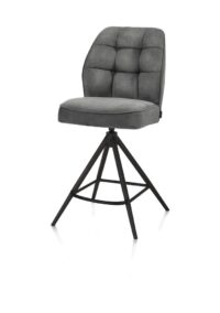 Bell, barstoel - zwart frame - draaibaar - pocket - stof calabria - Antraciet - Afbeelding 2