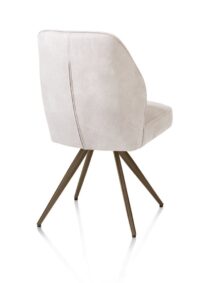 Bell, eetkamerstoel - steelbrown frame - pocket - stof Calabria - Kiezel - Afbeelding 3