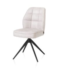 Bell, eetkamerstoel - zwart frame - draaibaar - pocket - stof calabria - Kiezel - Afbeelding 2