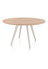 Arvada, eetkamertafel 140 cm, rond, 4 poot - Creme - Afbeelding 2