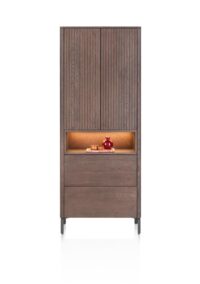 Trenton, Bergkast 75 cm. - 2-deuren + 2-laden - Clay