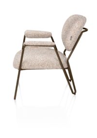 Joan, fauteuil - steelbrown - ressorts ensaches - tissu Luton - Image 3