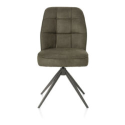 Bell, chaise - piétement graphite - pivotante - confort ressorts - tissu calabria - vert mousse