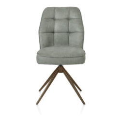 Bell, chaise - piétement steelbrown - pivotante - confort ressorts - tissu calabria - Olive