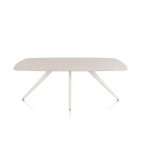 Saluti, eetkamertafel ovaal 210 x 105 cm. - 4 poot - cr&egrave;me - Light sand