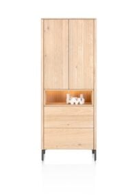 Trenton, Bergkast 75 cm. - 2-deuren + 2-laden - natural