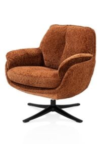 Densa, draaifauteuil - stof Valencia - koper