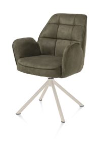 Bell, armstoel - creme frame recht - draaibaar - pocket - stof Calabria - mosgroen - Afbeelding 2