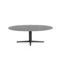 Saluti, table ellipse 210 X 105 cm. - pied central - noir - Anthracite