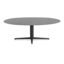 Saluti, table ellipse 210 X 105 cm. - pied central - noir - Anthracite