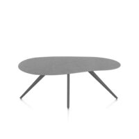 Saluti, table organic 180 x 120 cm. - 4 pieds - graphite - Anthracite