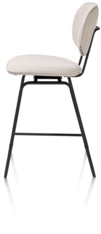 Lexi, barstoel - zwart frame (ROB) - draaibaar - stof Ponti - Creme - Afbeelding 3