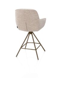 Mateo, barstoel - 4-pootjes - steelbrown - Bellini - Creme - Afbeelding 3