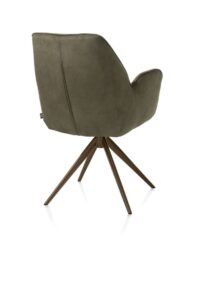 Bell, armstoel - steelbrown frame - draaibaar - pocket - combi Calabria/Vada - mosgroen - Afbeelding 3