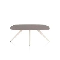 Saluti, eetkamertafel ovaal 180 x 105 cm. - 4 poot - cr&egrave;me - Lava