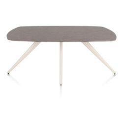 Saluti, table ovale 180 x 105 cm. - 4 pieds - cr&egrave;me - Lava