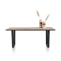 Avalox, table 200 x 98 cm - couleur driftwood - V pied