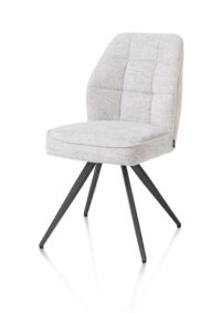 Bell, chaise - piétement graphite - confort ressorts - combi Calabria/Vada - Caillou - Image 2