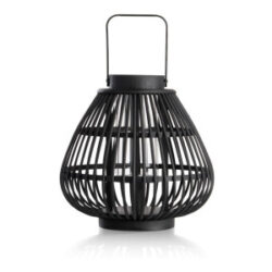 Philou windlicht H26,5cm - Zwart