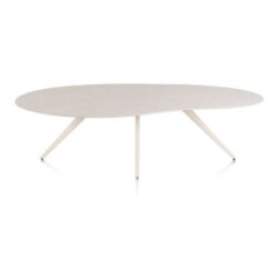 Saluti, table organic 240 x 120 cm. - 4 pieds - cr&egrave;me - Light sand