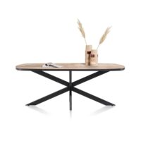 Avalox, eetkamertafel ovaal 180 x 110 cm - kleur driftwood - centrale poot