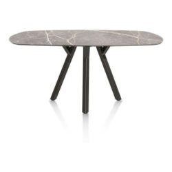 Minato, bartafel - ovaal - 240 x 110 cm. (hoogte: 92 cm.) - Lichtgrijs