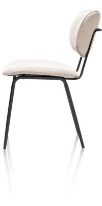 Lexi, eetkamerstoel - zwart frame (ROB) - stof Ponti - Creme - Afbeelding 3
