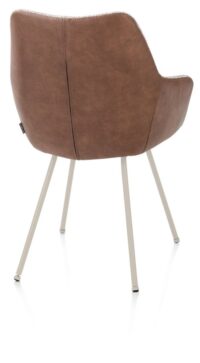 Mats, armstoel 4-poots - creme - combi Pala cognac + Luton koper - Afbeelding 2