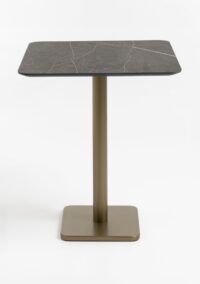 Brest table de bar marble onyx 75x75cm - Or