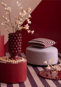 BeautiQ - Vero poef - rond 34cm - Roze - Afbeelding 3