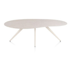 Saluti, table organic 210 x 120 cm. - 4 pieds - cr&egrave;me - Light sand