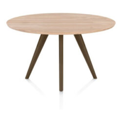 Arvada, Table à manger 125 cm, ronde, 4 pieds - Steel Brown