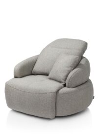 Hollywood, homecinema draaifauteuil XL - incl. accu - stof Cloudy - Olijf